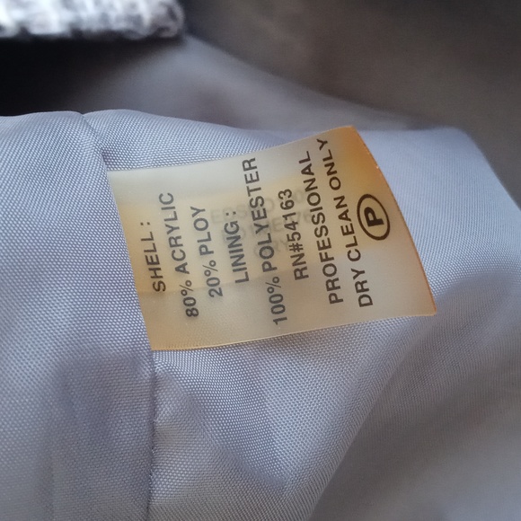 Ellen Tracy Women's Grey & White Tweed Short (Cap) Sleeve Sheath Shift Dress 2 - Picture 9 of 13